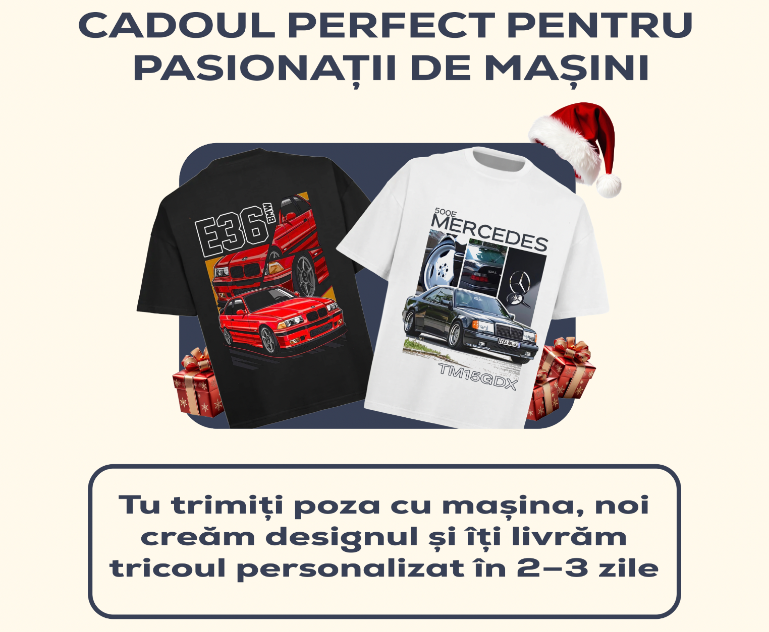 Tricou Perosnalizat cu Mașina Ta